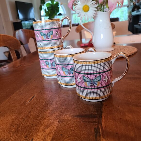Anthropologie butterfly mugs x 6 - Picture 10 of 14